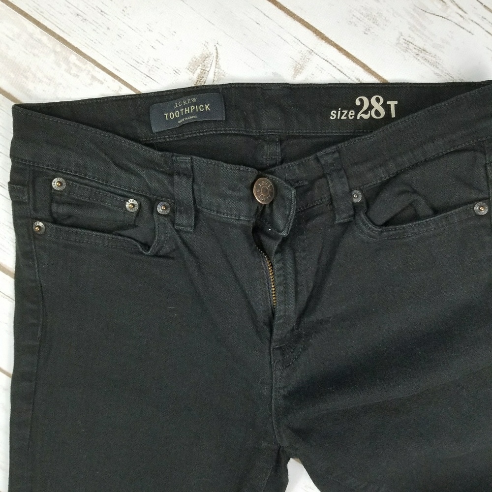 J. Crew toothpick black jeans
